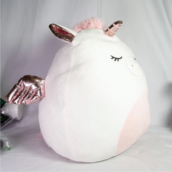 Squishmallow Raquel the White Unicorn 20" Pink Kellytoy Soft Plush LIKE NEW - Picture 9 of 13